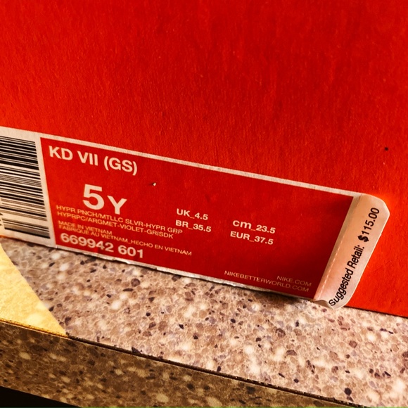 Nike KD VII Hyper Punch -- (GS) (5Y) - Picture 7 of 7